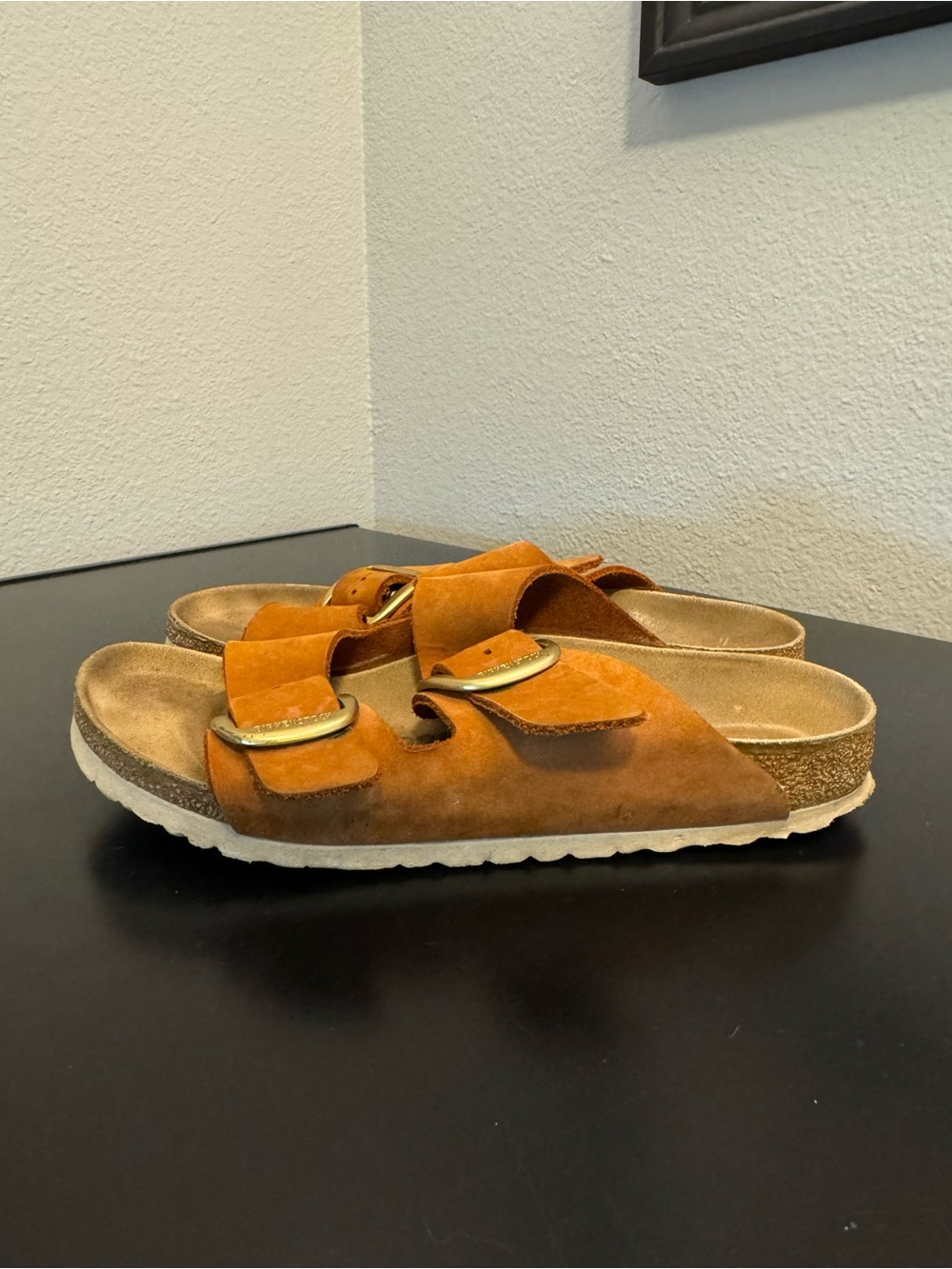 Birkenstock Arizona Big Buckle Burnt Orange Nubuck Leather